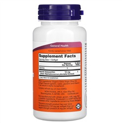 Now Foods, астаксантин, 10 мг, 60 капсул