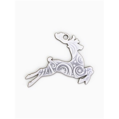 Ёлочная игрушка деревянная «Новый год: олень», набор 10 шт.