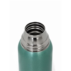 Термос Мастер К, 1 л, 2 крышки-кружки, нержавеющая сталь, бирюзовый