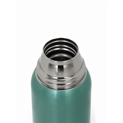 Термос Мастер К, 1 л, 2 крышки-кружки, нержавеющая сталь, бирюзовый