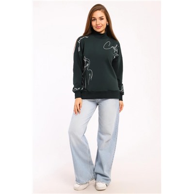 Толстовка женская 88526 (Темно-зеленый)