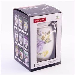 60234 Банка для сыпучих 900мл Очарование доломит/металл LR (х24)