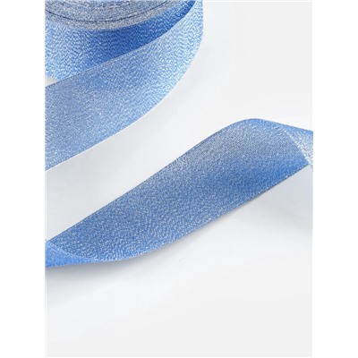 Лента парчовая, 40 мм, 23±1 м, синяя №037