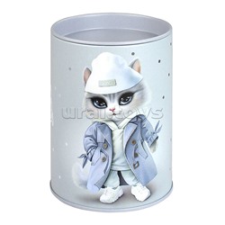 Копилка-подставка для канцелярских принадлежностей "Городские кошечки" цвет розовый