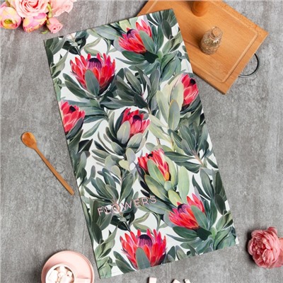 Полотенце «Этель» Flowers, 40×73 см, 100% хлопок, саржа 190 г/м²