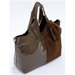 Сумка женская кожаная 98184-3MSS army green Velina Fabbiano-Safenta