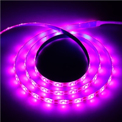 Фитолента для растений Luazon Lighting, светодиодная, 10.3 Вт, 2 м, IP65, 5 В, 60 LED/м, диммер, USB, SMD5050, мультиспектральная
