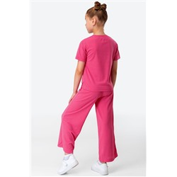 Летний костюм для девочки в рубчик-лапша Happyfox