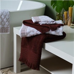 Полотенце махровое LoveLife «Аморе» 30×50 см, коричневый, 100% хлопок, 450 г/м²