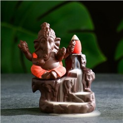 Подставка для благовоний TAKE IT EASY «Ганеша», набор благовоний конусы, стелющийся дым, 12×8 см