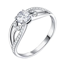 Кольцо из серебра куб.циркон., Л-10190