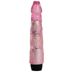Розовый вибратор-реалистик - 22,5 см.