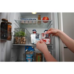 Контейнер для холодильника с крышкой и ручкой RICCO, пластик, 32×20.5×10 см, прозрачный