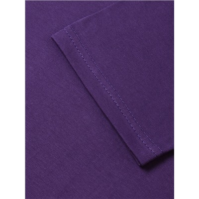 Футболка для девочки однотонная ATA kids, фиолетовая, рост 110 см