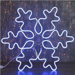 Светодиодная фигура «Снежинка», 67 см, 600 LED, 220 В, свечение синее
