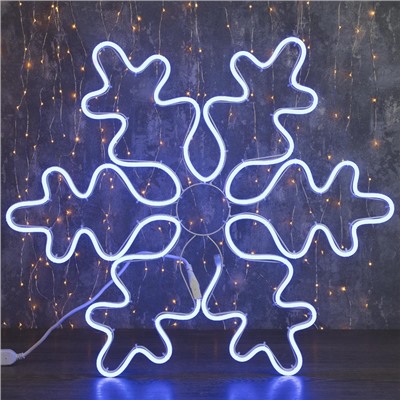 Светодиодная фигура «Снежинка», 67 см, 600 LED, 220 В, свечение синее