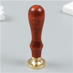 Печать для сургуча с деревянной ручкой «Перо и чернила», 9×2.5×2.5 см