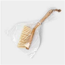 Щётка с совком Meli, бамбуковая ручка, совок 33.5×21.5×5.5 см, щётка 30×4 см, ворс 6 см