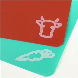 Доски разделочные гибкие для разных видов продуктов, набор из 2-х штук