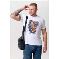 Футболка мужская 8492 (Белый_собака)