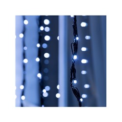 Гирлянда «Водопад» 2×1.5 м, IP44, тёмная нить, 400 LED, свечение белое, 8 режимов, 220 В