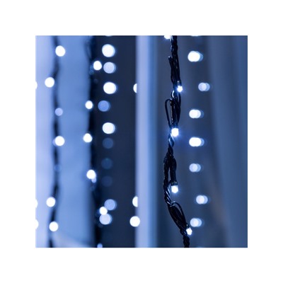 Гирлянда «Водопад» 2×1.5 м, IP44, тёмная нить, 400 LED, свечение белое, 8 режимов, 220 В