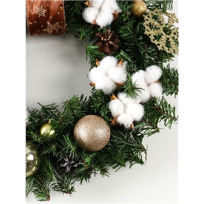 Интерьерный венок «Новогодний», на стену, дверь, d=40 см, ручная работа