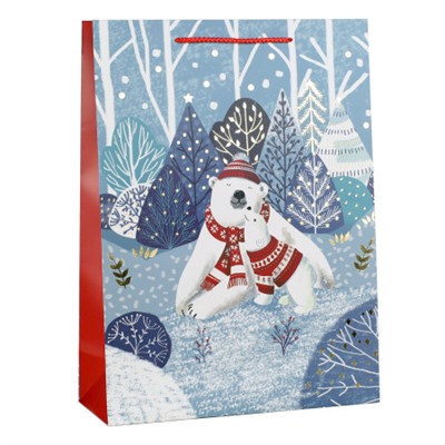 Пакет подарочный 31х42х12см / 5386ХL /уп 12/300/Новый год