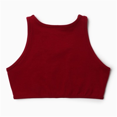 Топ женский, цвет бордовый, размер 46 (L)