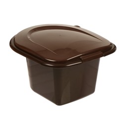 Ведро - туалет, h=20 см, 11 л, коричневое
