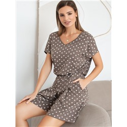 Свободная футболка с V-вырезом и цельнокроеным рукавом из 100% хлопка с принтом