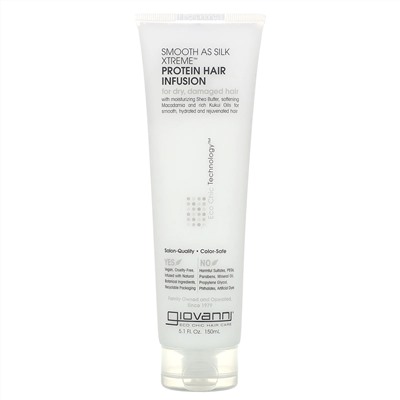 Giovanni, Smooth As Silk Xtreme, протеиновый экстракт для волос, 150 мл (5,1 жидк. унции)