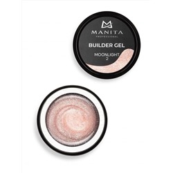 MANITA Гель моделирующий для ногтей с хлопьями юки / Builder Gel Moonlight №02, 15 мл 28225
