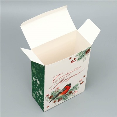 Коробка подарочная новогодняя складная «Счастливого праздника», 16×23×7.5 см