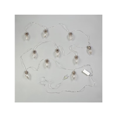 Гирлянда «Нить» 3 м с насадками «Лампочки капля», IP20, прозрачная нить, 80 LED, свечение синее, 8 режимов, 220 В