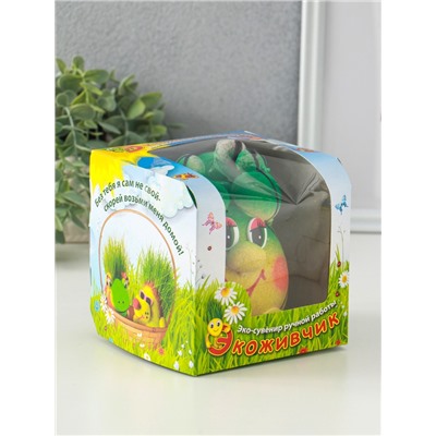 Набор для выращивания «ЭкоЖивчик. Кактус», фигурка растущая в подарочной упаковке