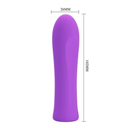 Фиолетовый мини-вибратор Alfreda - 10,2 см.