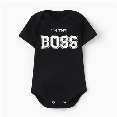 Боди Крошка Я Little Boss, рост 80-86 см, чёрное