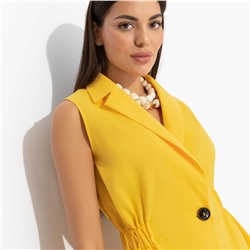 Жилет приталенный, Летнее наслаждение (желтый)