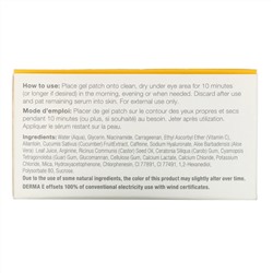 Derma E, Bright Eyes, гидрогелевые патчи с витамином C, 60 патчей, 85 г (3 унции)