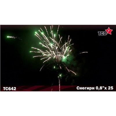 Фейерверк РС6390 Снегири (0,8" х 25)