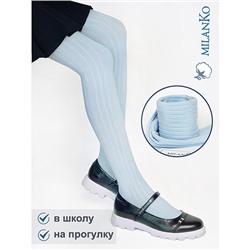 Детские колготки из натурального хлопка "широкая полоска" MilanKo IN-106
