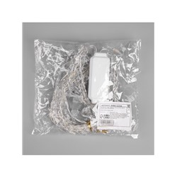 Гирлянда «Нить» 5 м роса с насадками «Шарики», IP20, нить серебристая, 50 LED, 8 режимов, свечение мульти, 220 В