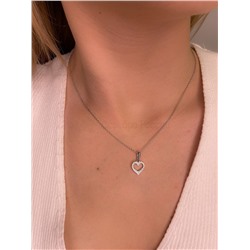 Подвеска из серебра с фианитами родированная 925 пробы 403012-030р