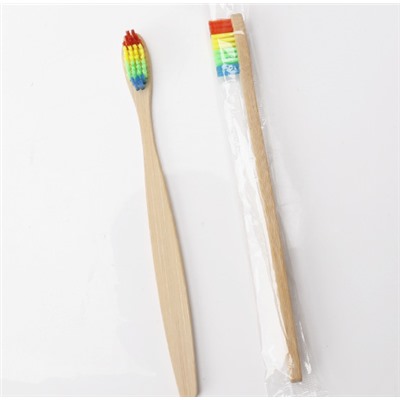 Зубная щетка из бамбука Bamboo "РАДУГА" 1 шт.