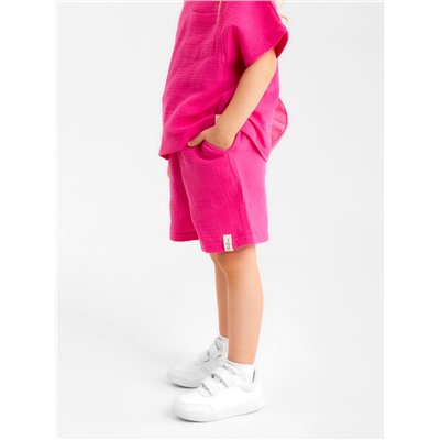 Шорты из муслина для девочек KAFTAN, рост 104 см, розовые