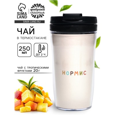 Чай подарочный в термостакане «Нормис», вкус: тропические фрукты, 20 г
