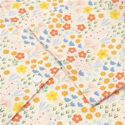 Рубашка для девочки KAFTAN «Цветы», размер 34 (122-128 см), жёлтая