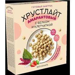 Готовый завтрак Амарантовый "Хрустлайт" клубнично-сливочный / 100 г / ТМ Сибирская клетчатка