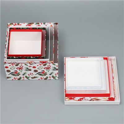 Набор подарочных коробок 5 в 1 «С Новым годом!», 14×14×8 – 22×22×12 см